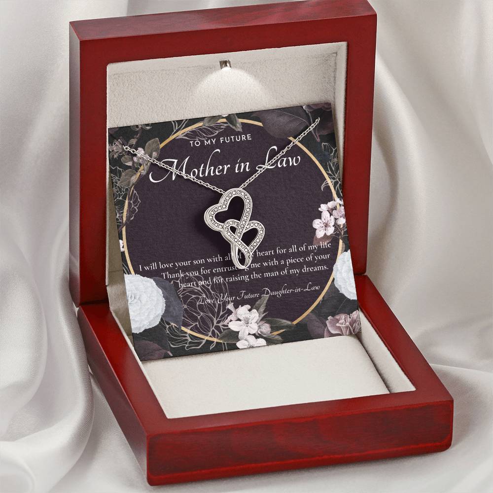 Future Mother In Law Gift  Mom In Law Jewelry  Mother's Day Gift For Mother-In-Law  Gift For Mother In Law  Mother-In- 2 Double Hearts Necklace