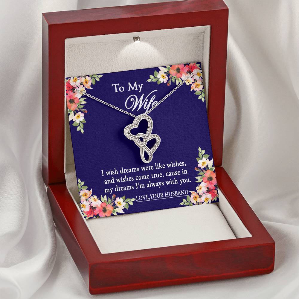 To My Wife Necklace - Anniversary Gift For Wife Birthday Gift For Wife Gift For Wife Necklace For Wife Gift For Wife B 5 Double Hearts Necklace