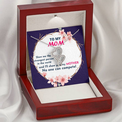 Birthday Gift For Mother Mother Gift Necklace Christmas Gift Meaningful Mother Gift 7 Double Hearts Necklace