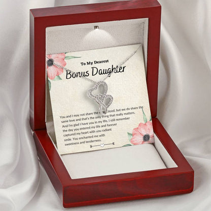 Bonus Daughter - Double Heart Double Hearts Necklace