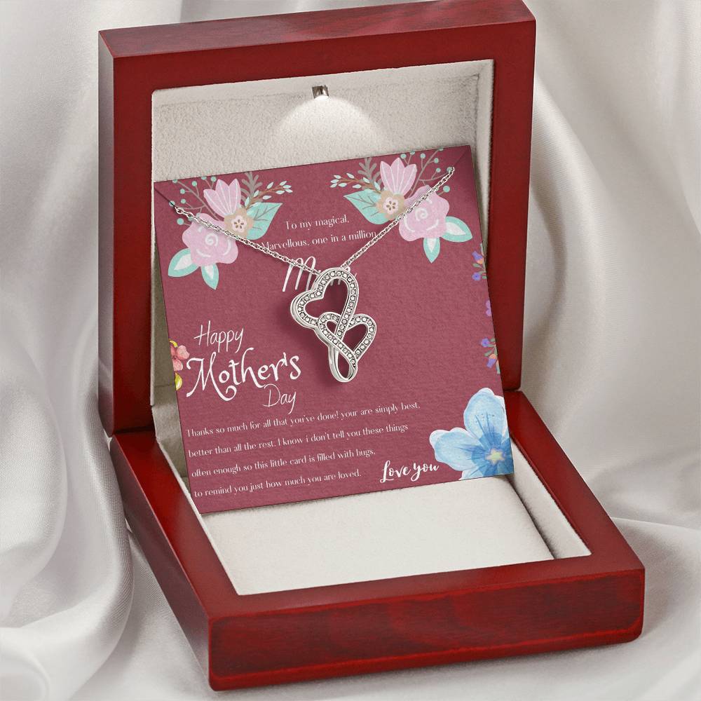 A Special Double Hearts - Mother's Day Necklace Double Hearts Necklace