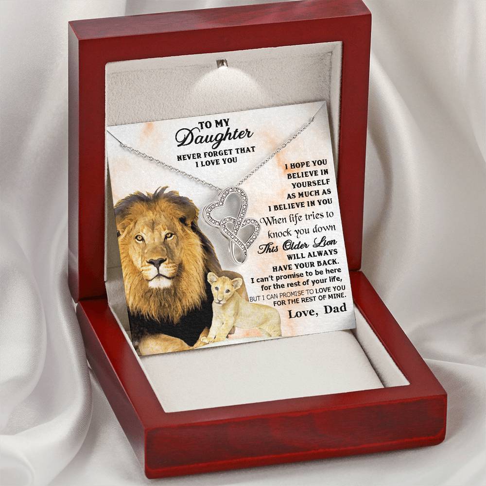 Gift For Daughter From Mom Daughter Mother Necklace Daughter Gift From Mom To My Daughter  Double Hearts Necklace