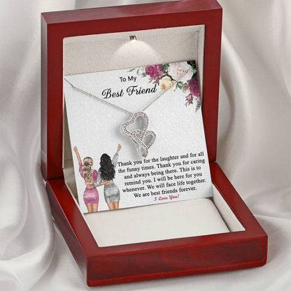Gift For Best Friend Friend - Necklace Double Hearts Necklace