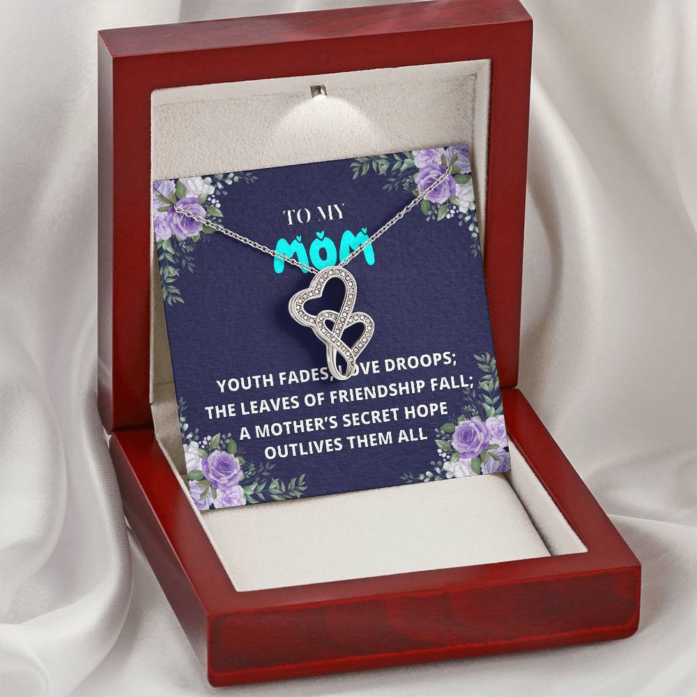 Birthday Gift For Mother Mother Gift Necklace Christmas Gift Meaningful Mother Gift 8 Double Hearts Necklace