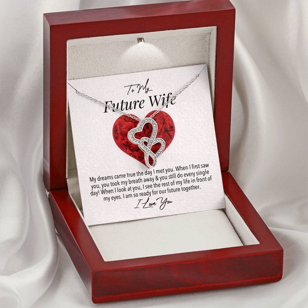 Future Wife Forever Love Necklace 1 Double Hearts Necklace