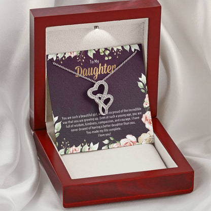 For Daughter Double Hearts Necklace