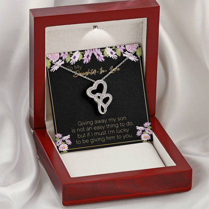 Gift For Daughter-In-Law Double Hearts Necklace