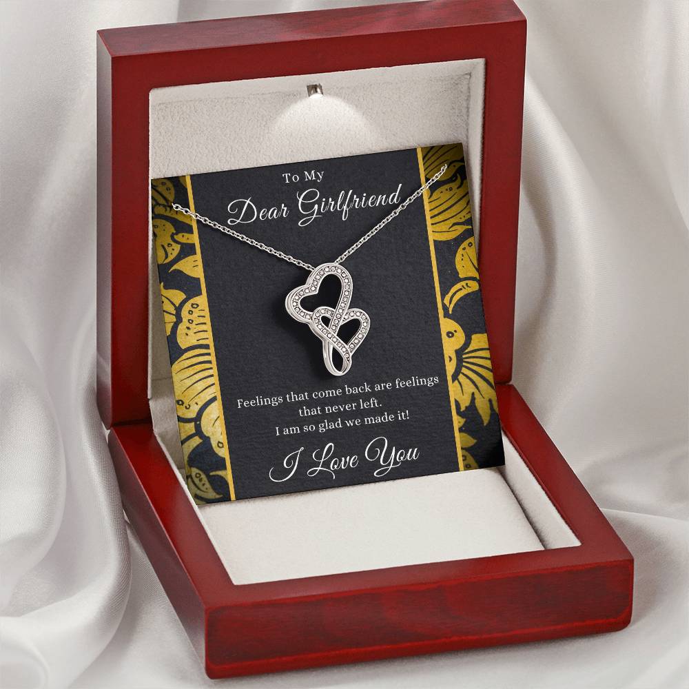 Gift For Girlfriend - Exquisite Pendant Double Hearts Necklace