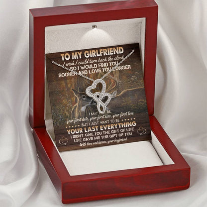 Your Last Everything - Best Gift For Girlfriend Double Hearts Necklace