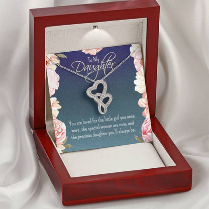 For Daughter 1 Double Hearts Necklace