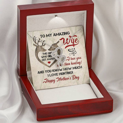 Dear Wife Happy Anniversary - Double Hearts - Love Your Husband - Wife Christmas Gift From Husband Wife Christmas Gift 1 Double Hearts Necklace