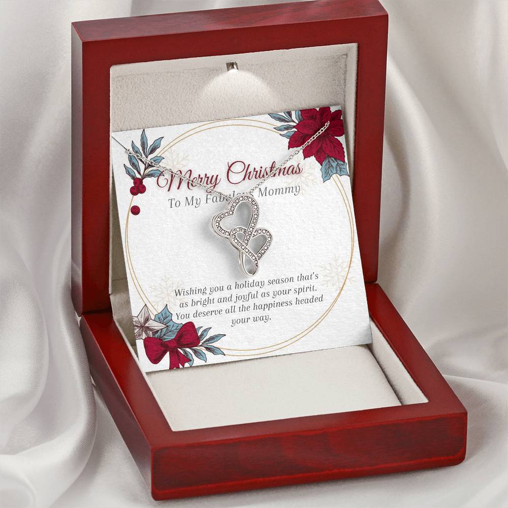 Christmas Gift For Mother Double Hearts Necklace