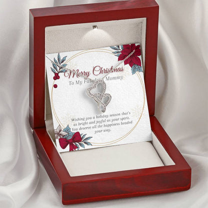 Christmas Gift For Mother Double Hearts Necklace