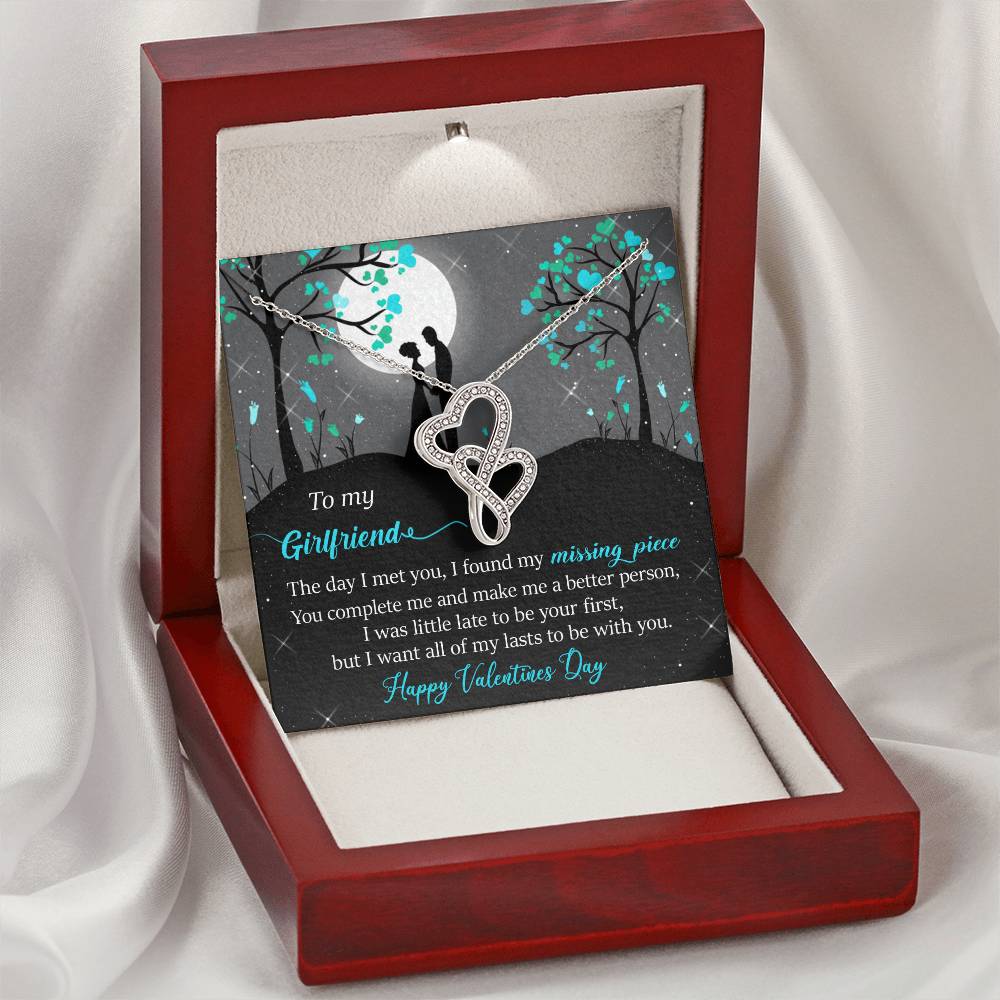 You Complete Me -  Double Hearts Necklace