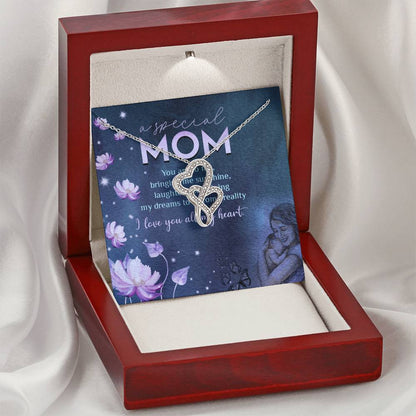 Birthday Gift For Mother Mother Gift Necklace Christmas Gift Meaningful Mother Gift 5 Double Hearts Necklace