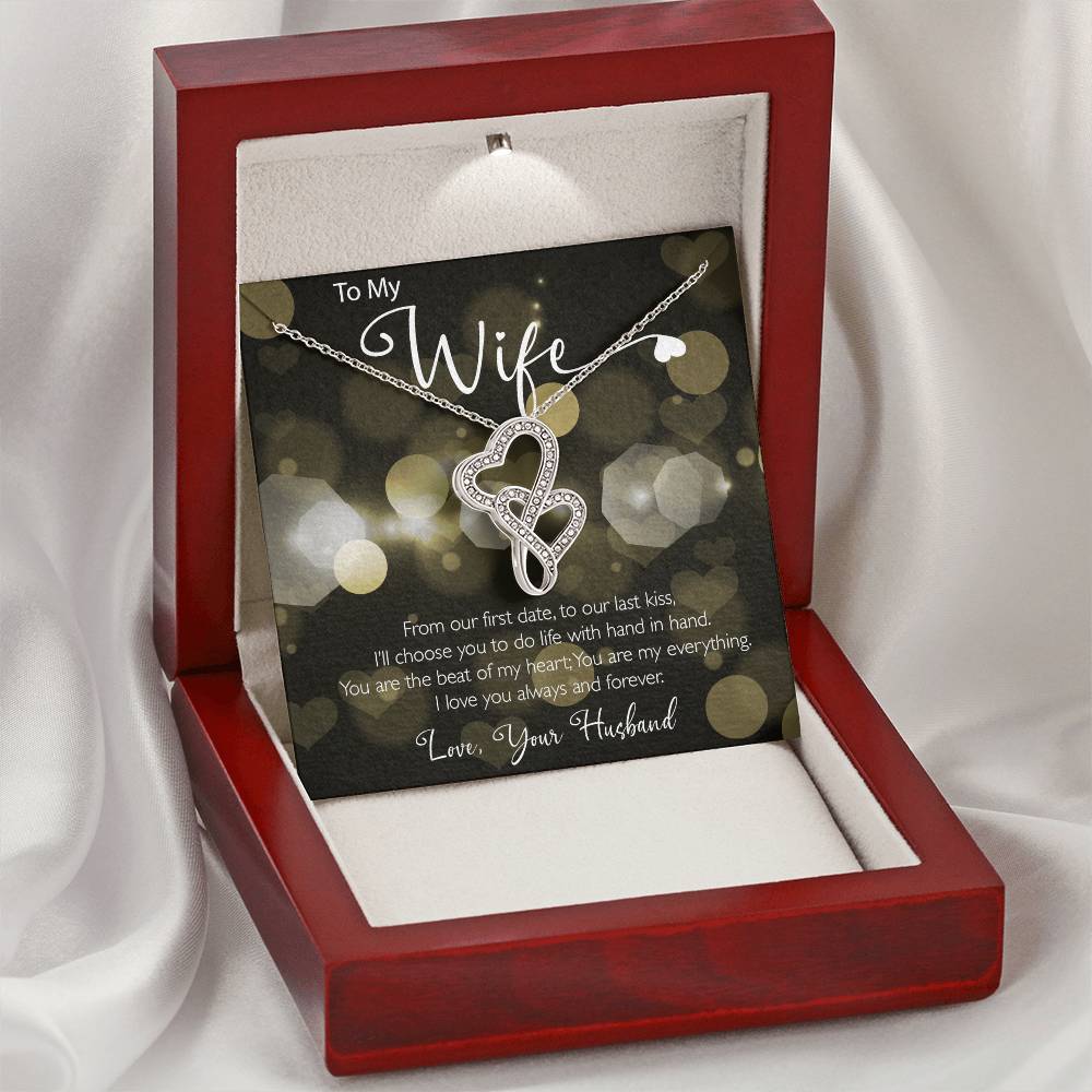 You Are My Everything Necklace Double Hearts Necklace