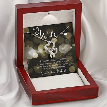 You Are My Everything Necklace Double Hearts Necklace