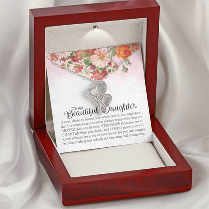 Double  Heart Necklace For Daughter Double Hearts Necklace