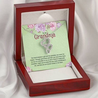 For Grandma Double Hearts Necklace