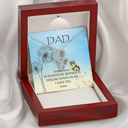 Dad - The Years May Pass But Still You Stay - Necklace 1 Double Hearts Necklace