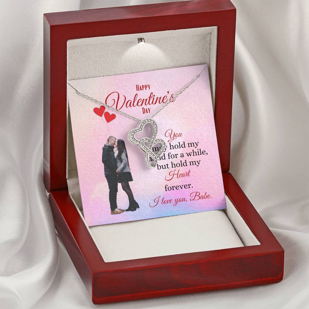 Valentine's Day Double Hearts Necklace