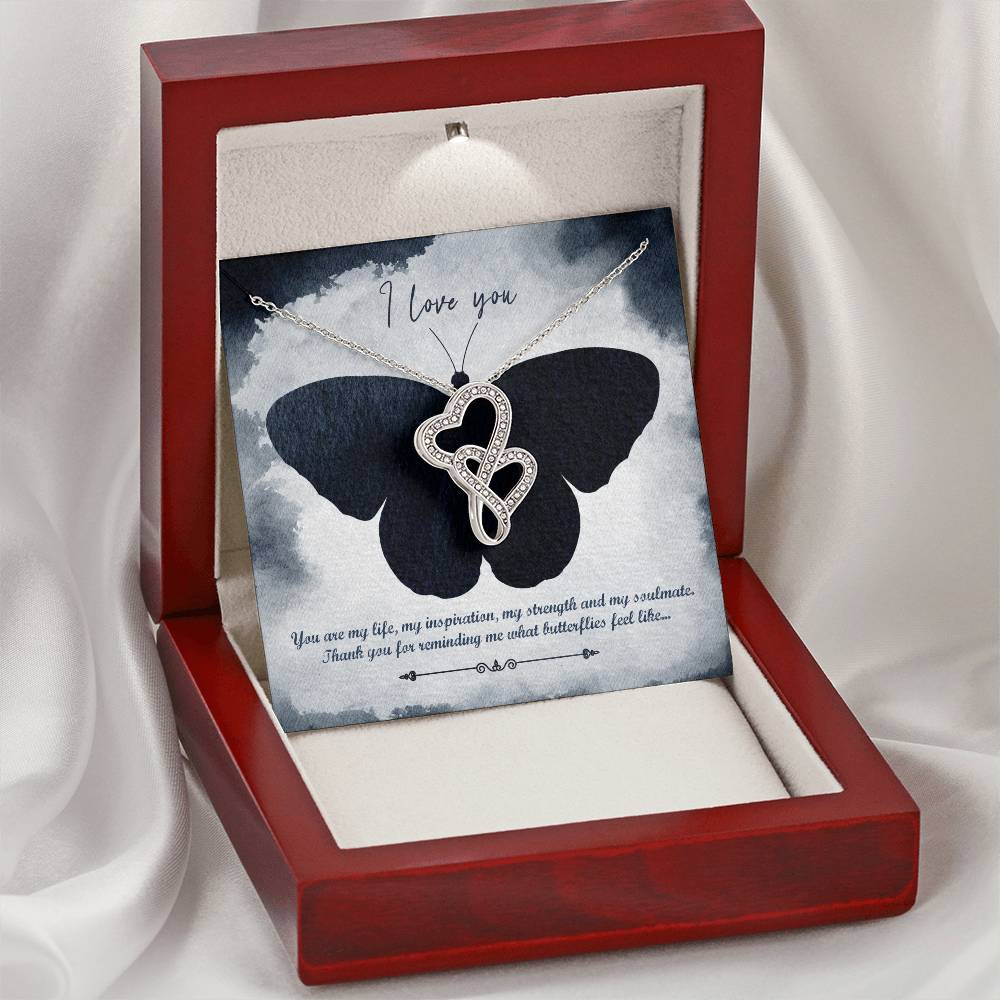 Double Hearts Butterfly Double Hearts Necklace