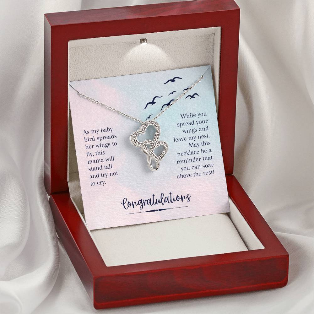 Double Heart Necklace - Graduation Day Double Hearts Necklace