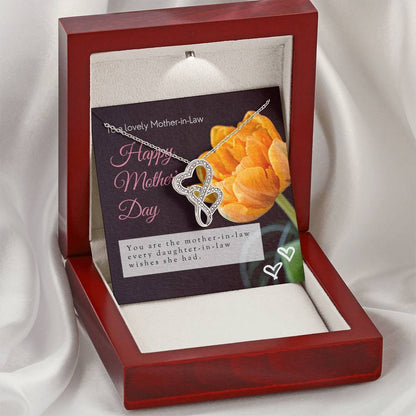 For Mother's Day - Mother's Day Gift Double Hearts Necklace