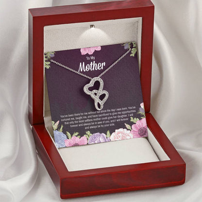 For Mother 3 Double Hearts Necklace