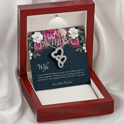 Birthday Gift For Wife From Husband Wife Necklace Meaningful Gift For Wife 1 Double Hearts Necklace