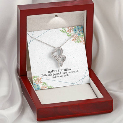 To My Wife Necklace - Birthday Gift For Wife - Gift For Wife Double Hearts Necklace
