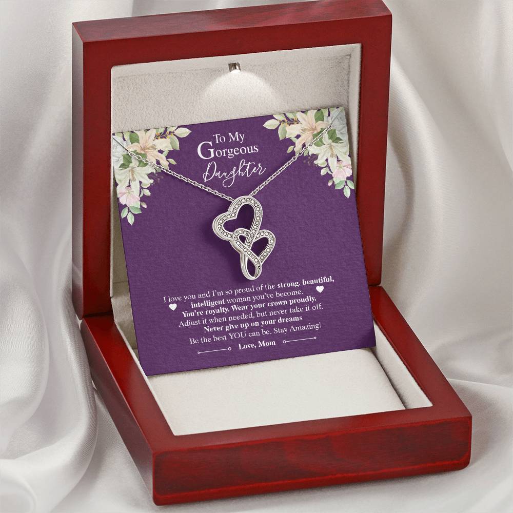 Collection Daughter - So Proud - Double Heart- Necklace Double Hearts Necklace