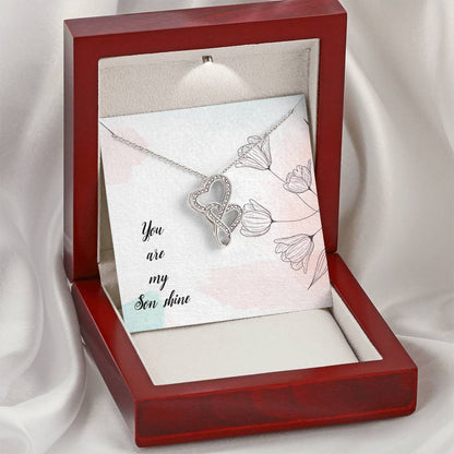 You Are My Son Shine -  Double Hearts Necklace
