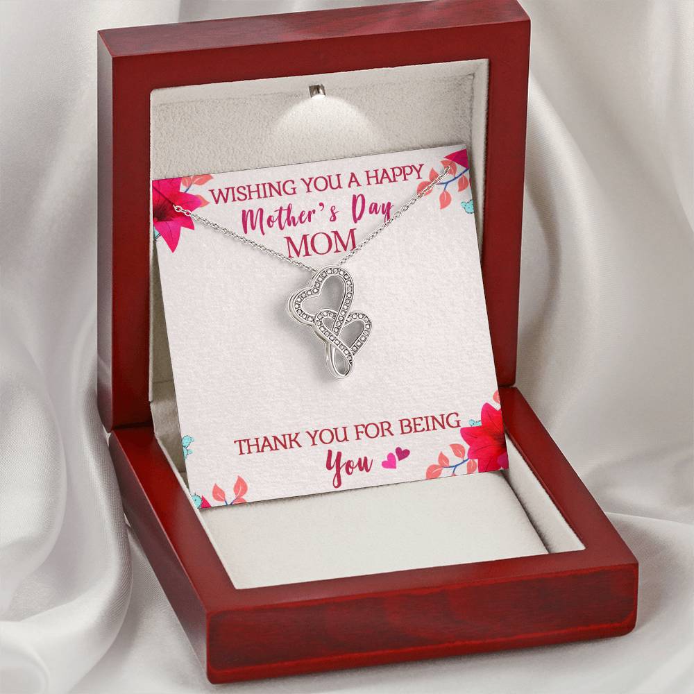 Birthday Gift For Mother Mother Gift Necklace Christmas Gift Meaningful Mother Gift 6 Double Hearts Necklace