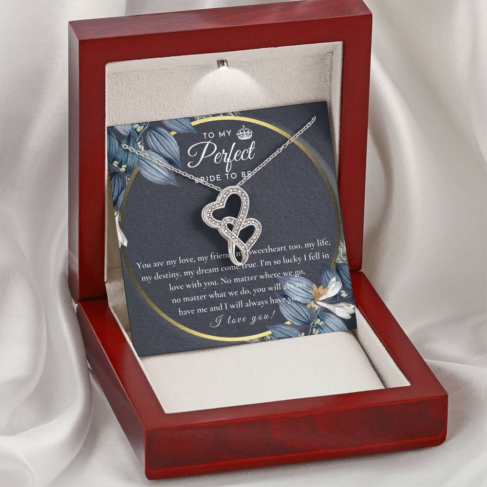 Engagement Gift For Bride To Be Future Wife Necklace Bride To Be Necklace Gift For Bride Sentimental Gift For Future B 1 Double Hearts Necklace