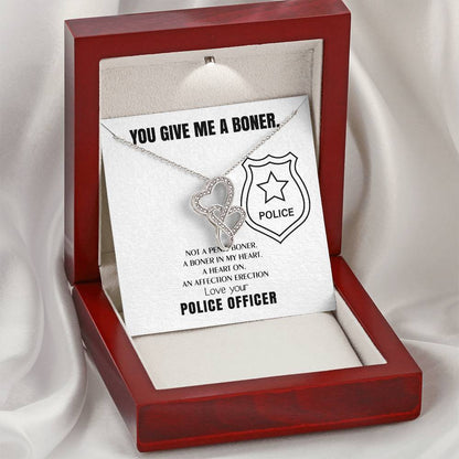 You Give Me A Heart Boner An Affection Erection  Funny & Sarcastic Love For Her Mature Gag Gif 1 Double Hearts Necklace