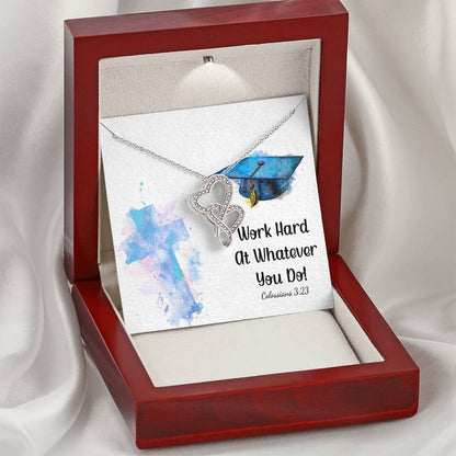 Double Heart Necklace - Graduation Day 1 Double Hearts Necklace