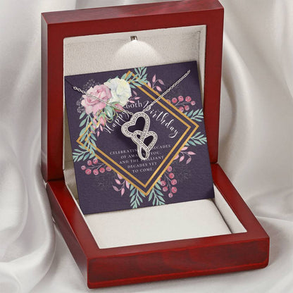 60Th Birthday Gifts For Women  Necklace For Her  6 Decade Jewelry  60 Years Old  60Th Birthday Gift Necklace  Jewelry  Double Hearts Necklace