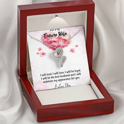 For Future Wife Double Hearts Necklace