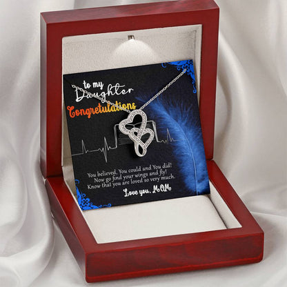 For Graduate Double Hearts Necklace