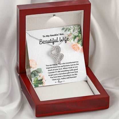 Beautiful Wife - Double Heart Double Hearts Necklace