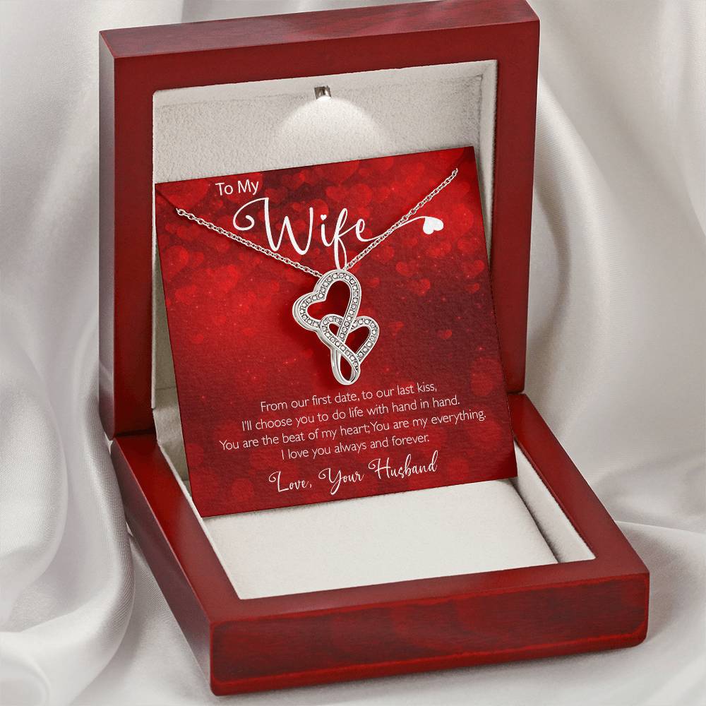 You Are My Everything Necklace 2 Double Hearts Necklace