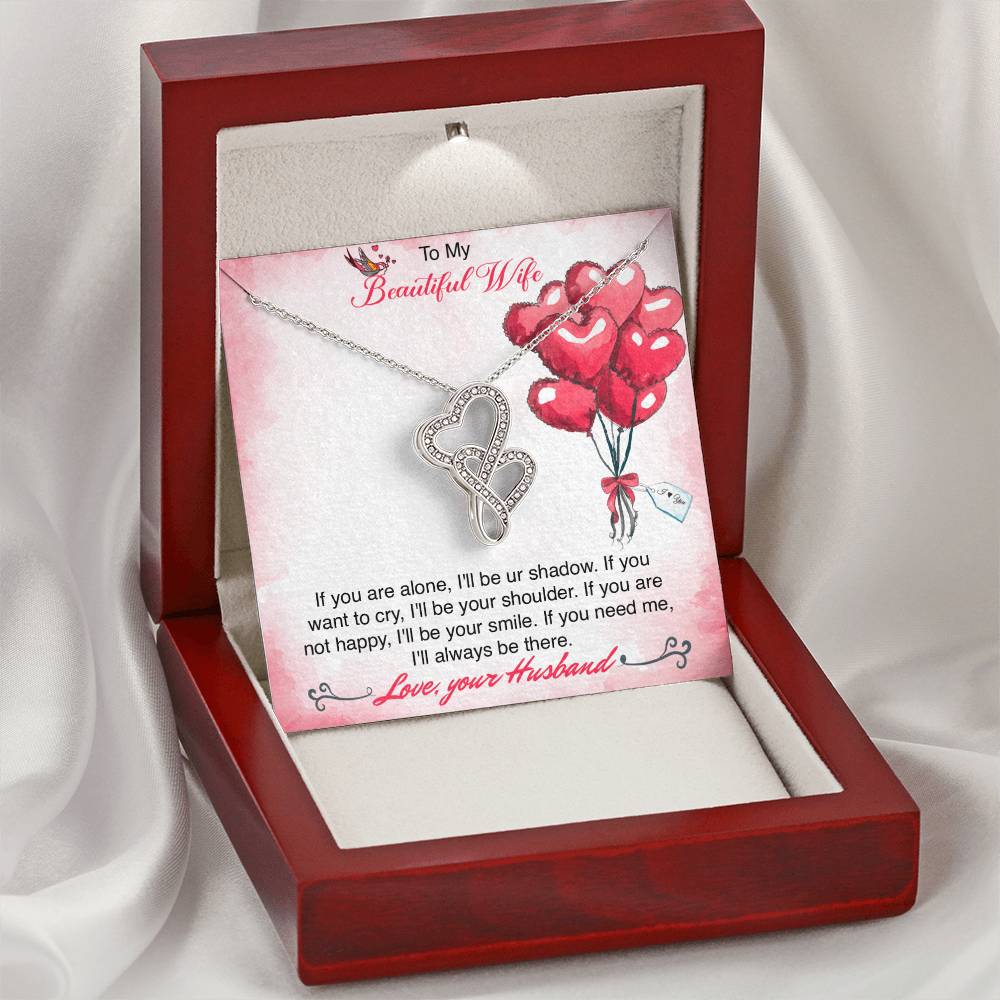 Beautiful  Double Hearts Necklace