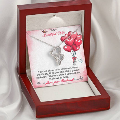 Beautiful  Double Hearts Necklace