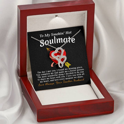 You're My Missing Piece Double Hearts Necklace