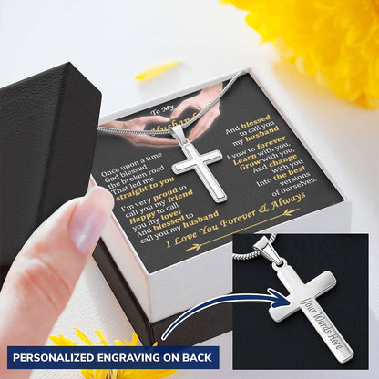 For Husband - Call You My Husband - Cross Customize Engraved Cross Necklace