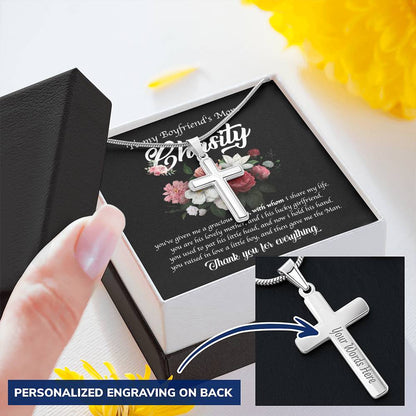 Brian Test Cross Customize Engraved Cross Necklace