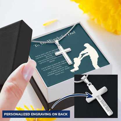 Cross Necklace  Gift For Father Father Birthday Gift Father Cross Necklace For Dad Father Daughter Gift Christian Gift Dad