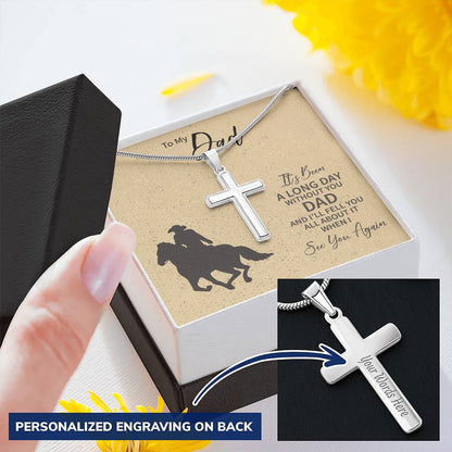 Father's Day Gift Ideas For Dad 2021 Customize Father's Day Gifts Fathers Day Gifts From Son Sentimental Gifts Customize Engraved Cross Necklace