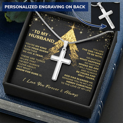 Gift For Husband - No Matter - Cross Customize Engraved Cross Necklace